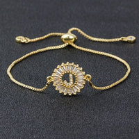 A to Z Letter Initial Copper Pave Bracelet