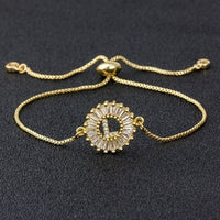 A to Z Letter Initial Copper Pave Bracelet