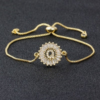 A to Z Letter Initial Copper Pave Bracelet