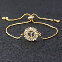 A to Z Letter Initial Copper Pave Bracelet