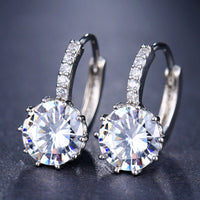 Fashion Elegant CZ Hoop Earrings