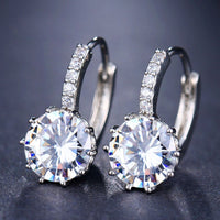 Fashion Elegant CZ Hoop Earrings