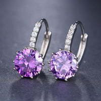 Fashion Elegant CZ Hoop Earrings