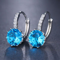 Fashion Elegant CZ Hoop Earrings