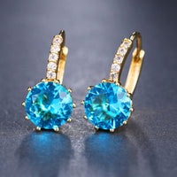 Fashion Elegant CZ Hoop Earrings