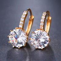 Fashion Elegant CZ Hoop Earrings