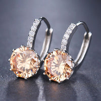 Fashion Elegant CZ Hoop Earrings