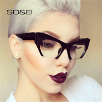 Retro Half Frame Cat Eyes Women's Glasses