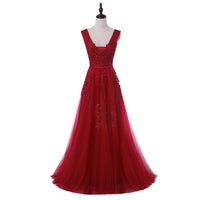 Women's Elegant Long Bridesmaid Wedding Party Dress