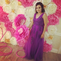 Women's Elegant Long Bridesmaid Wedding Party Dress