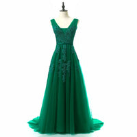 Women's Elegant Long Bridesmaid Wedding Party Dress