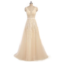 Women's Elegant Long Bridesmaid Wedding Party Dress