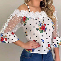 Women's Elegant Stylish Party Top Floral Print Blouse