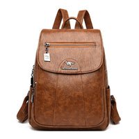 Women's Vintage Leather Backpack
