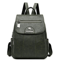 Women's Vintage Leather Backpack