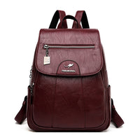 Women's Vintage Leather Backpack