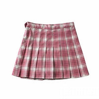 Women's Plaid Pleated High Waist Skirt