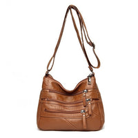 Women's High Quality Multi-Layer Soft Leather Shoulder Bag