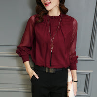 Women's New Stand Neck Long Sleeve Tops