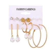 Fashion Gold Pearl Earrings Set