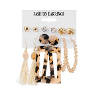 Fashion Gold Pearl Earrings Set