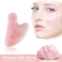 Natural Jade Guasha Scraper Face Neck Massage Stone