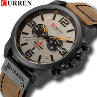 Newest Men's Top Brand Luxury Leather Quartz Wrist Watch