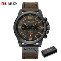 Newest Men's Top Brand Luxury Leather Quartz Wrist Watch