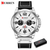 Newest Men's Top Brand Luxury Leather Quartz Wrist Watch