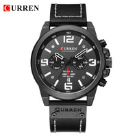 Newest Men's Top Brand Luxury Leather Quartz Wrist Watch
