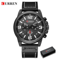 Newest Men's Top Brand Luxury Leather Quartz Wrist Watch