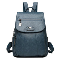 Women's Vintage Leather Backpack