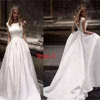 Women's Autumn V-neck Sleeveless Wedding Dress