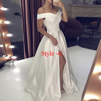 Women's Autumn V-neck Sleeveless Wedding Dress