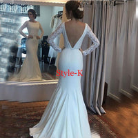 Women's Autumn V-neck Sleeveless Wedding Dress