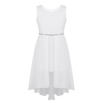 Girls' Sleeveless Sparkly Rhinestone Dress