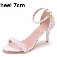 Fashion White Stiletto Wedding Shoes