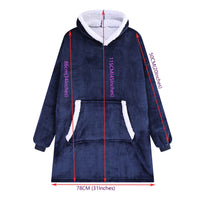 Winter Sherpa Blanket With Sleeves Ultra Plush Fleece Sweatshirt Blanket Hoodie Pink Grey Wine Blue Warm Flannel Hooded Blankets