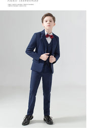 Flower Boys Formal Wedding Suit Kids Prom Party Tuxedo Blazer Children's Day Pinao Performance Costume school uniform 2-14T