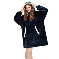 Winter Sherpa Blanket With Sleeves Ultra Plush Fleece Sweatshirt Blanket Hoodie Pink Grey Wine Blue Warm Flannel Hooded Blankets