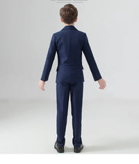 Flower Boys Formal Wedding Suit Kids Prom Party Tuxedo Blazer Children's Day Pinao Performance Costume school uniform 2-14T