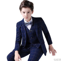 Flower Boys Formal Wedding Suit Kids Prom Party Tuxedo Blazer Children's Day Pinao Performance Costume school uniform 2-14T
