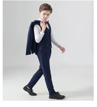 Flower Boys Formal Wedding Suit Kids Prom Party Tuxedo Blazer Children's Day Pinao Performance Costume school uniform 2-14T