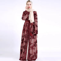New Islamic Clothing Polyester Muslim Abaya Women Dress Ramadan Dresses Islam Robe Musulman Hijab Kaftan Caftan Pakistan Turkish