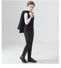 Flower Boys Formal Wedding Suit Kids Prom Party Tuxedo Blazer Children's Day Pinao Performance Costume school uniform 2-14T