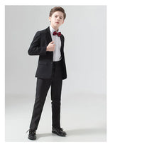 Flower Boys Formal Wedding Suit Kids Prom Party Tuxedo Blazer Children's Day Pinao Performance Costume school uniform 2-14T