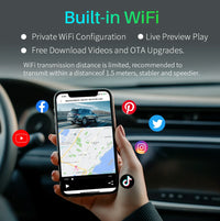 4K Wifi GPS Car Front and Rear Dash Cam with AI-ISP Color Night Vision