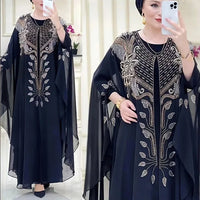 Abayas For Women Dubai Luxury 2024 Chiffon Boubou Muslim Fashion Dress Caftan Marocain Wedding Party Occasions Djellaba Femme