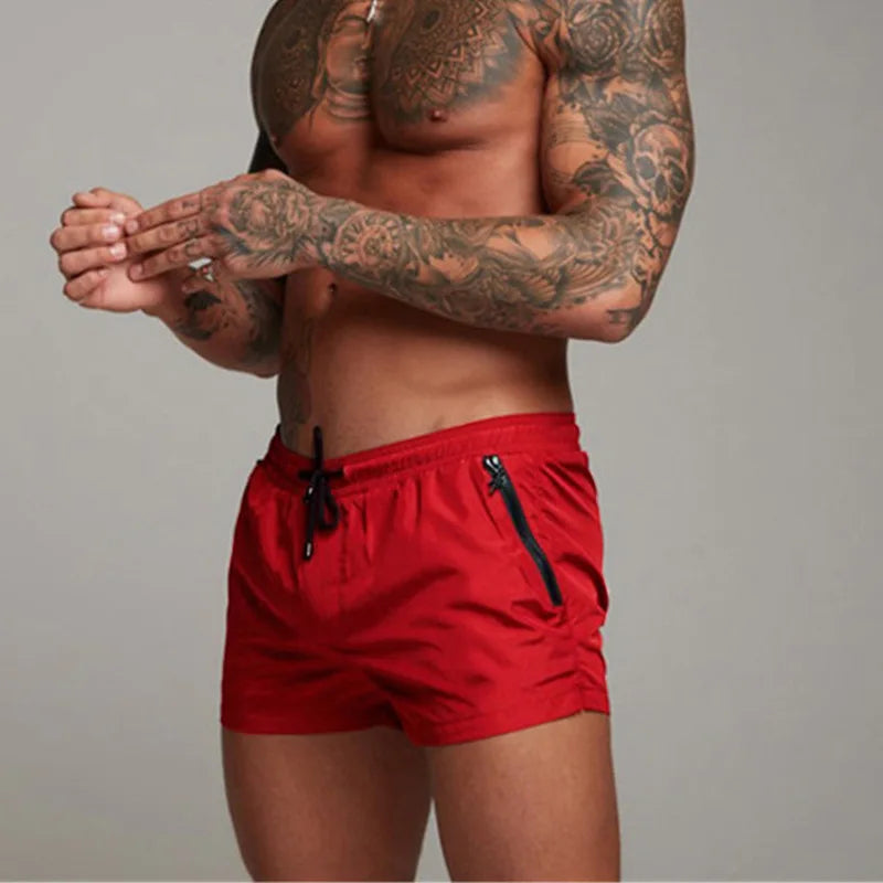 Men's Casual Fitness Pocket Zipper Short