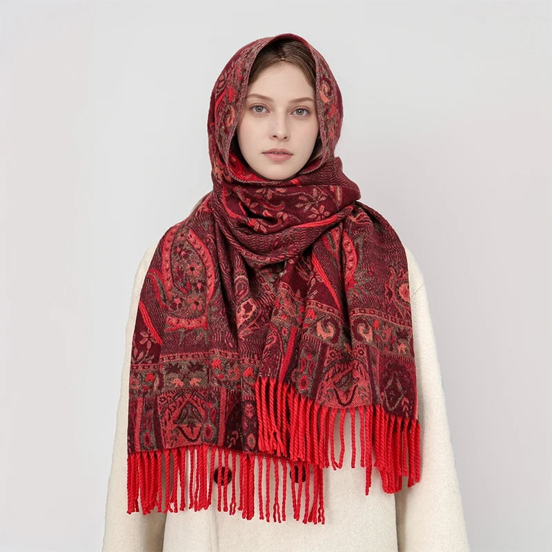 Women's Ethnic Style Paisley Jacquard Scarf/Shawl